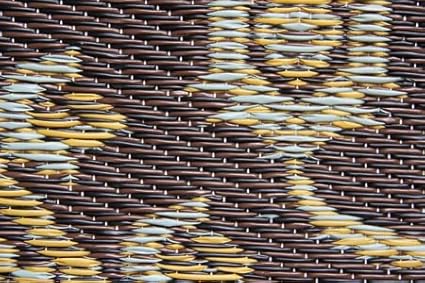 Mad Mats Traditional Outdoor Rug, Reversible Plastic Mat (5' x 8', Oriental Turkish - Black/Brown)