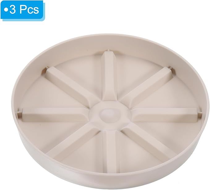 PATIKIL Plant Pot Saucers 6 Inch, 3 Pack Plastic Round Plant Pot Thicker Flower Drip Tray for Indoor Outdoor, White