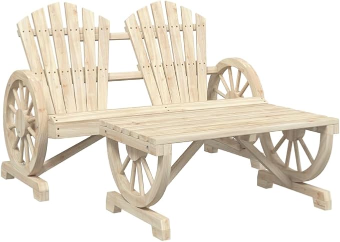 SKM 4 Piece Garden Lounge Set Solid Wood Fir (Weight-73KG)-7125