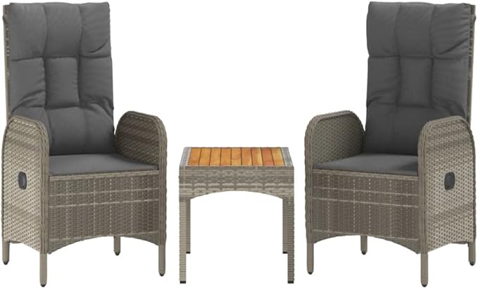 Garden Lounge Set Grey Garden Furniture Set for Pond Backyard