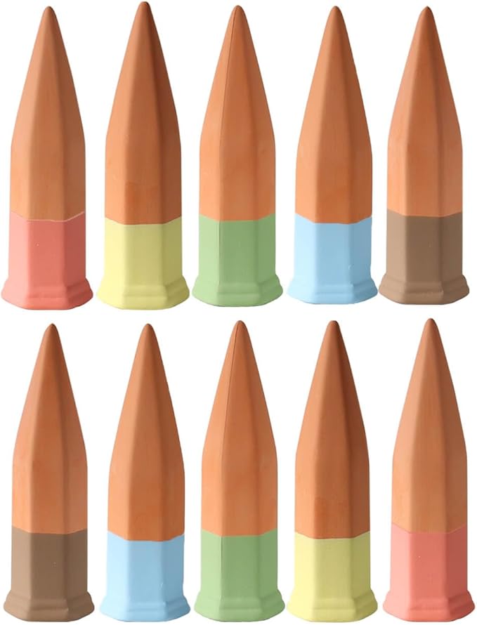 vensovo 10pcs Terracotta Watering Spikes - Colorful Automatic Self Watering Stakes, Plant Watering Devices for Wine Bottles Recycled Bottles, Clay Plant Garden Waterers for Vacations