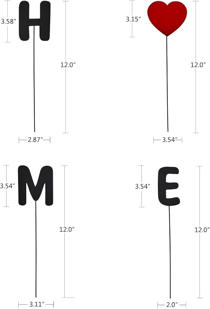 Metal Home Letter Yard Sign Welcome Garden Decor, Home Word Yard Art Stake Metal Plant Pick Letter Stick for Plant Pot Flower Bed Indoor Outdoor Patio Lawn Spring Decor (Home)