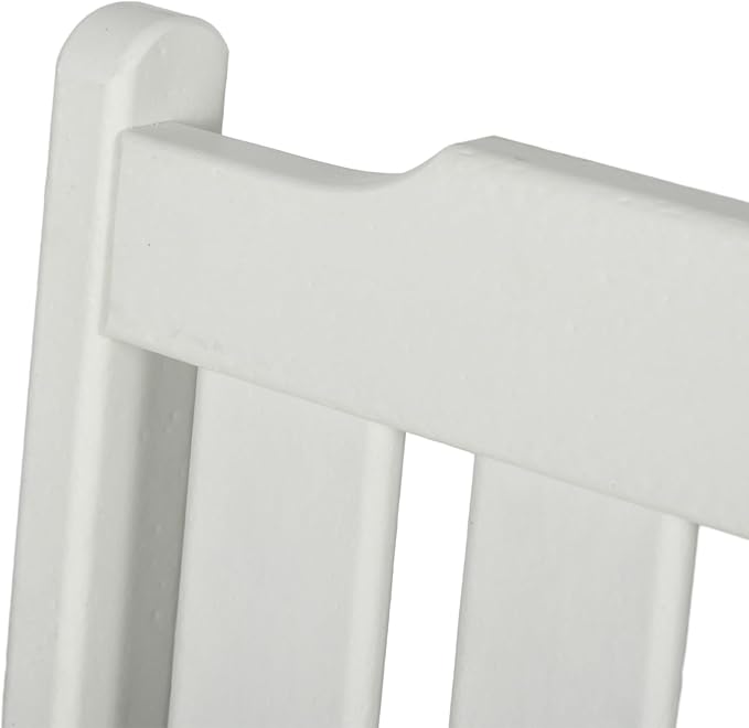Outsunny All-Weather Patio Chair, HDPE Patio Dining Chair, Heavy Duty Wood-Like Outdoor Furniture for Garden, Backyard, Deck, Porch, Lawn, White