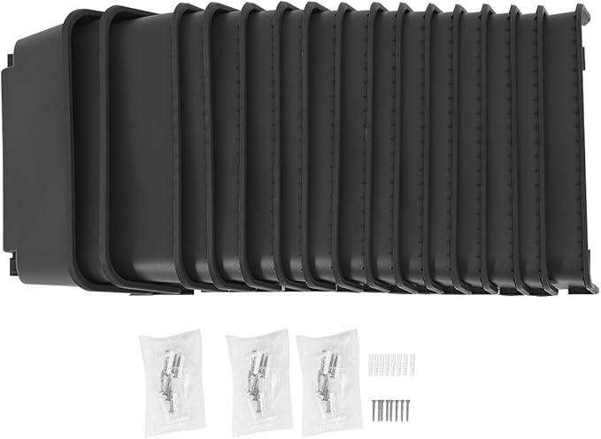 16 Pack Vertical Garden Planter,13 inch Wall Mounted Planter for Patio Indoor Outdoor Decor, Garden Self Watering Pot Balcony Plant Vegetable Fruit Herb Hanging Pocket Holder Flowerpot (Black)