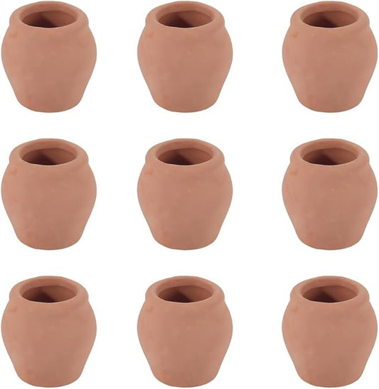 GORGECRAFT 10Pcs 0.9 Inch Mini Clay Pots Small Terracotta Porcelain Pots Pottery Planter Garden Flower Flower Terra Cotta Succulent Nursery Cactus Decoration Jars for Indoor Outdoor Home Windowsill