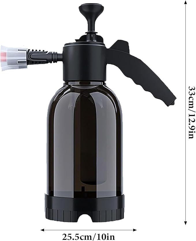 Foam Sprayer – 33x25.5cm PP, Handheld 2L Cannon, Hose Tool | Perfect for Vehicle Maintenance, Lawn Cleaning, Patio Surfaces, Household Care, Car Detailing, Multi-Purpose Garden Tool, Even Spray