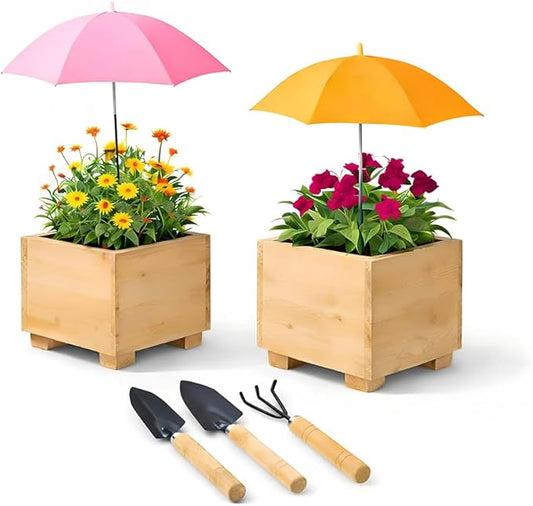 Plant Umbrellas For Outdoor Plants – Adjustable Garden Umbrella For Potted Plants – UV Protection Plant Shades For Outdoor Plants – Easy Installation Sun Shade (with Small Tools)