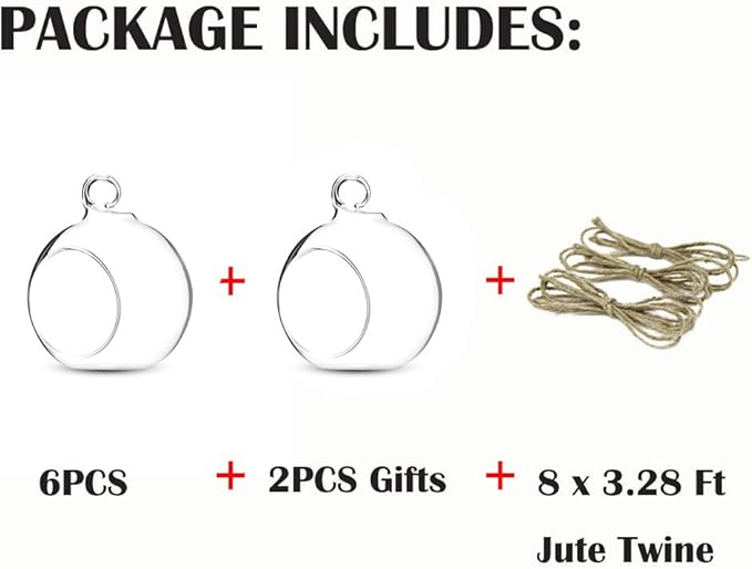 Pcs of 8 Hanging Glass Terrarium Air Plant Candle Holders Home Wedding Party Centerpieces Decor Indoor Outdoor Air Plant Terrariums