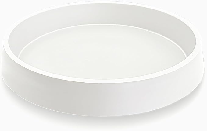 Plant Saucer Tray for Ceramic Plastic Pots, 14 inch Plant Saucers for Indoors, Pot Saucers Trays, Bird Bath Bowls, Flower Planter Water Drip Trays for Pots Base (14", White)