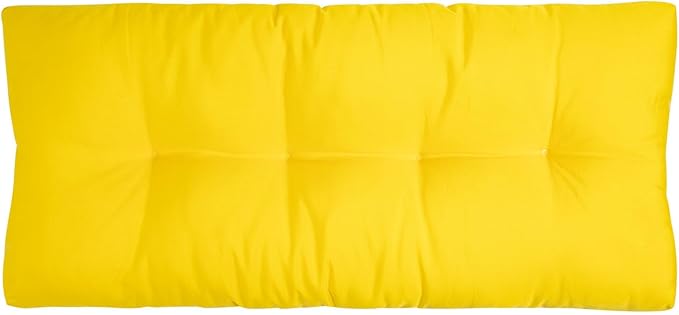 FUNHOME Outdoor Bench Cushion 42 x18 inch with Non-Slip Grips,Water Resistant Porch Swing Cushion,Bench Pillow Pads,Tufted Cushions for Patio Garden Furniture,42" Seat Cushions(Yellow)