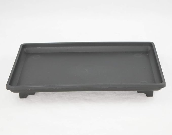 1 Rectangular Black Plastic Humidity/Drip Tray for Bonsai Tree & Indoor Plants - 9 inchx 6 inchx 1 inch