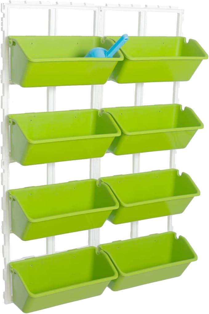 Kaibrite 8 Pockets Vertical Garden Wall Planter Raised Beds Hanging Planter Wall Mounted Flower Beds for Flowers Vegetables Herb