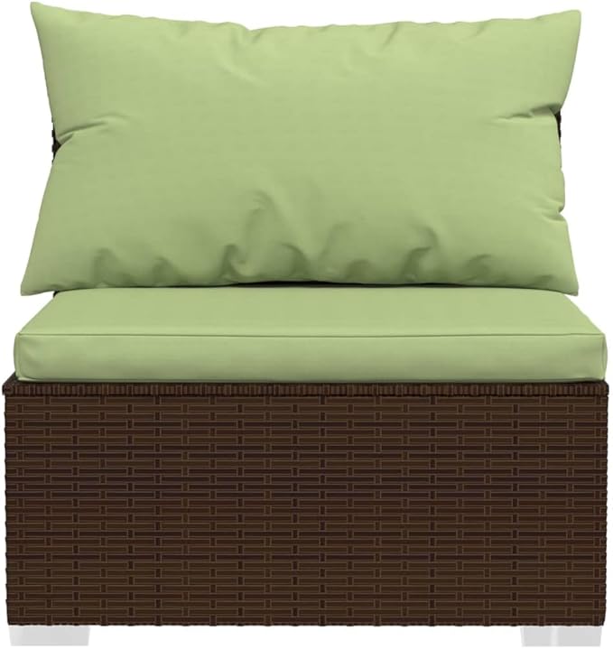 Garden Lounge Set Brown, Green Patio Furniture Set Garden Seating Ensemble for Pond Backyard