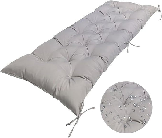Outdoor Bench Cushion 40x20 inch, Waterproof Outdoor Cushions Patio Furniture Cushion, Non-Slip Swing Chair Cushion for Garden Chairs Swing/Rocking Chair/Patio Loveseat/Outdoor Bench, Light Grey