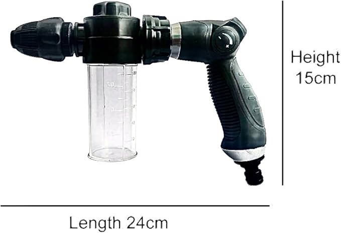Socila Garden Hose Nozzle and Boat Engine Flush Kit, High Pressure Spray Gun Nozzle with 3.4oz/100ml Soap Dispenser Bottle: Showering Pet, Watering Plant, Lawn Care, Car Wash