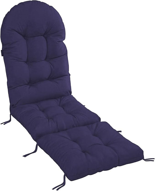mudilun Adirondack Chair Cushion with Ottoman Cushion Outdoor Tufted Waterproof Lounge Cushion Anti-Slip Thickened High Back Patio Seat Pads (Custom Colors)