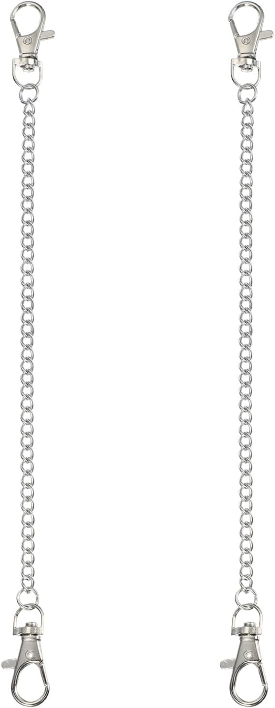 PATIKIL 2Pcs Hanging Chains with Clasp, 9.8 Inch Plant Hangers for Bird Feeders Planters Lanterns Wind Chimes Chalkboards and Ornaments, Silver