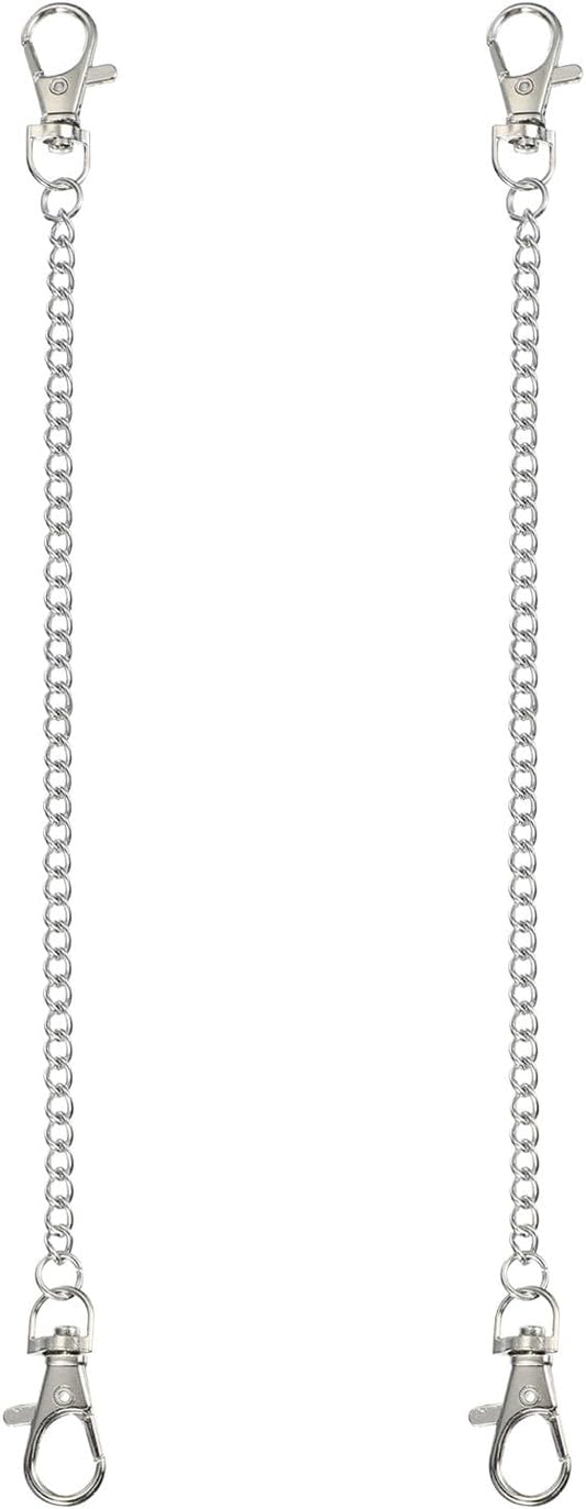 PATIKIL 2Pcs Hanging Chains with Clasp, 9.8 Inch Plant Hangers for Bird Feeders Planters Lanterns Wind Chimes Chalkboards and Ornaments, Silver