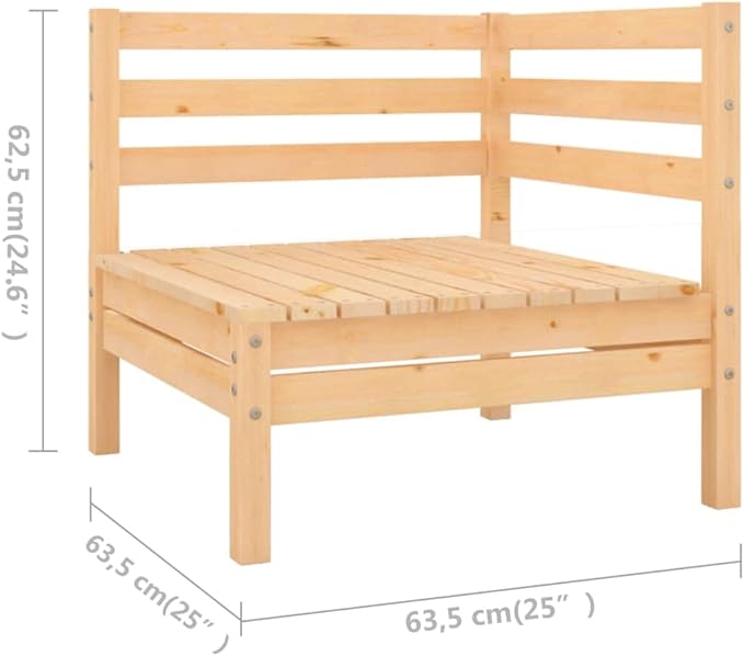 SKM 8 Piece Garden Lounge Set Solid Wood Pine (Weight-67KG)-2984