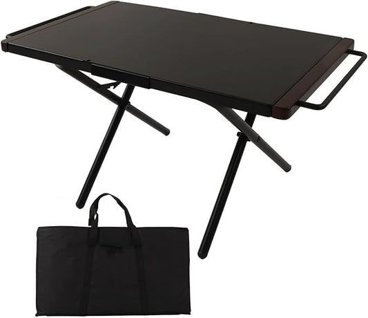 Folding Camping Table, Portable Picnic Table Outdoor Table with Hanging Side Pipe, Sturdy Lightweight Picnic Table with Storage Bag, Camping Accessories for Home Picnic BBQ Garden Cooking