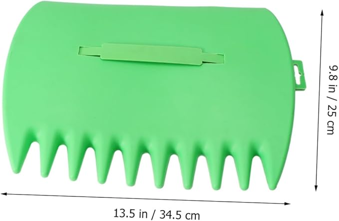 BESTonZON 2pcs Leaves Cleaning Rake and Spade Set for Fallen Leaves Removal Green Hand Tools for Garden and Lawn Care Sturdy Rake Accessories for Yard Maintenance