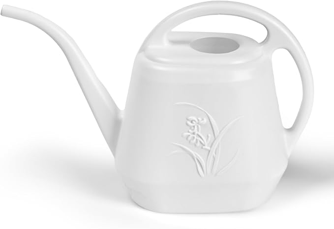 Plastic Watering Can - for Indoor and Outdoor Plant - 1/2 Gallon - White