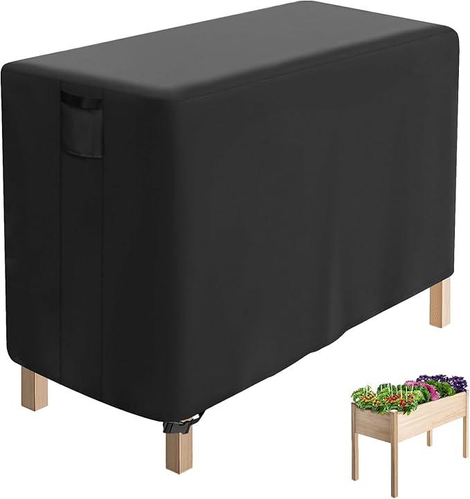 Outdoor Raised Garden Bed Cover for Winter (Only Cover),Waterproof Raised Planter Boxes Stand Covers - 97 x 25 x 32 inch