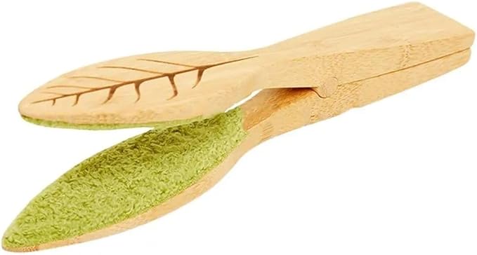 Plant Leaf Lint Cleaner Cleaning Tool Plant Leaf Cleaning Tongs Garden Yard Wood Handle Portable Plant Accessories
