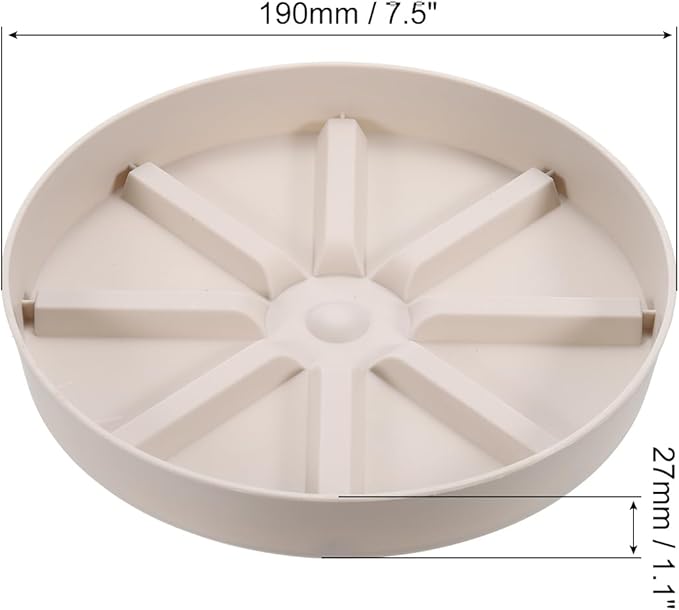 PATIKIL Plant Pot Saucers 7.5 Inch, 3 Pack Plastic Round Plant Pot Thicker Flower Drip Tray for Indoor Outdoor, White