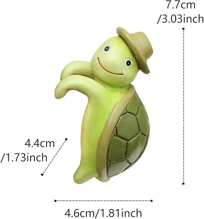Cute Cartoon Tortoise Flower Pot Hugger Figurine Resin Climbing Turtle Statue Outdoor Hanging Animals Sculpture Planter Pot Decorations for Garden Patio Lawn Yard Ornaments