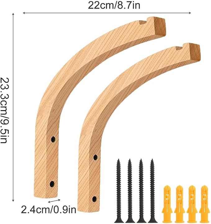 Kaxich 2 Pack Hanging Plant Hook, Wooden Wall Hooks Plant Hangers Indoor for Plants, Lanterns, Pot, Wind Chimes, Planter and Hanging Baskets