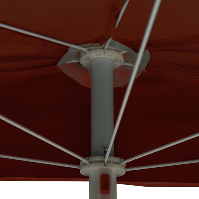 Garden Half Parasol with Pole,Sun Shade Umbrella,Outdoor Umbrellas,Patio Umbrella,Table Umbrella,Picnic Umbrella,for Patios,Gardens,Balconies,Decks, 70.9"x35.4" Sand