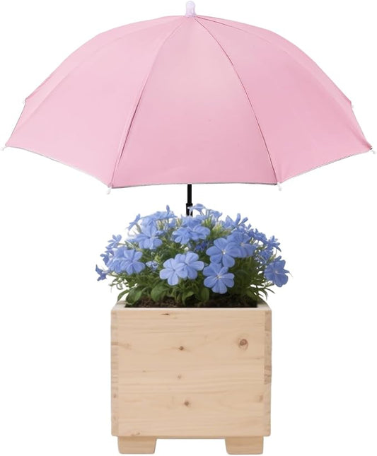 19.6''-35.4'' Plant Umbrellas for Outdoor Plants, Plant Shades for Outdoor Plants Adjustable Height with Three-Point Stands Umbrella for Plants Sun Shade for Plants, Flower, Potted Plant, Garden