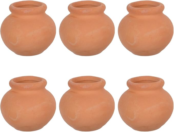 Mini Clay Pots 6Pcs Mini Terracotta Clay Pots Pottery Planter Flower Cotta ature Terre for DIY Garden Dollhouse