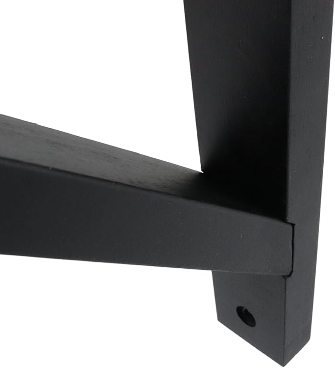 Antrader Wood Shelf Bracket, 2Pcs Wall Mount Triangle Floating Shelf Supports for Hanging Sconce Pendant Lamp,Planters,Wind Chimes, Include Mounting Screws(12"x10",Black)