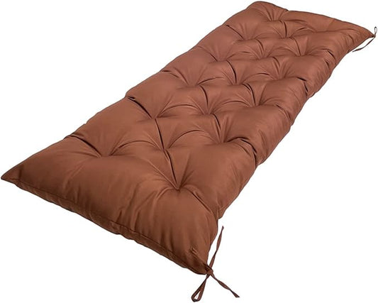 Patio Chair Cushions Outdoor Loveseat Lounge Seat Pads Premium Comfortable Thick Fiber Fill Tufted 59" x 20",Coffee