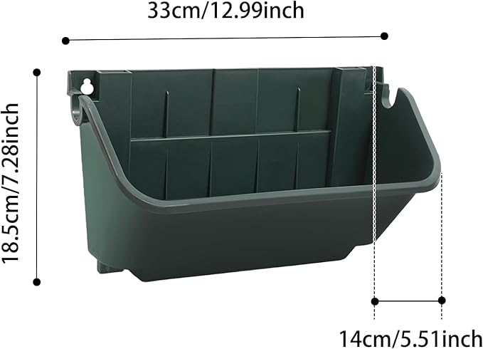 18 Hanging Vertical Wall Planter, Outdoor/Indoor Vertical Garden Planter with Automatic Drip Mechanism and Buckle Fixation Pot Balcony Plant Vegetable Fruit Herb Hanging Pocket (Dark Green)
