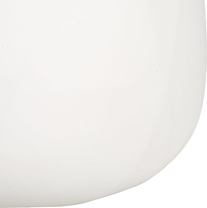 SAFAVIEH Outdoor Collection Kane White Cement Ficonstone Planter Pot Set of 2
