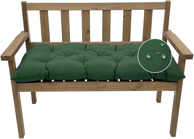 Outdoor Bench Cushion, Waterproof Swing Cushion Bench Seat Cushion, Swing Chair Replacement Seat Pads Cushion Pillow for Lounger Garden Furniture Patio Metal Wooden Bench (Dark Grey, 59x20in)