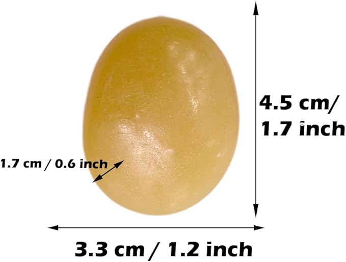 QTTLLI 20Pcs 4.5CM Large Glow Pebbles Glow in The Dark Decorative Stones Rocks for Garden Path Walkway Yard Fish Tank, Brown Yellow