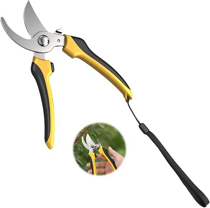 1 Pcs Garden Scissors Pruning Shears Sharp Stainless Steel,8in Garden Clippers Handheld,Pruning Shears for Gardening, Flower Shears Florist Scissors for Plant Tree Trimmers
