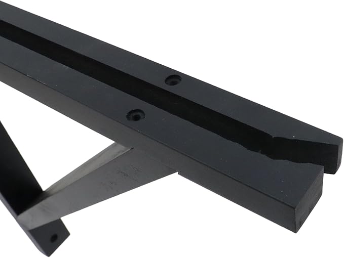 Antrader Wood Shelf Bracket, 2Pcs Wall Mount Triangle Floating Shelf Supports for Hanging Sconce Pendant Lamp,Planters,Wind Chimes, Include Mounting Screws(12"x10",Black)