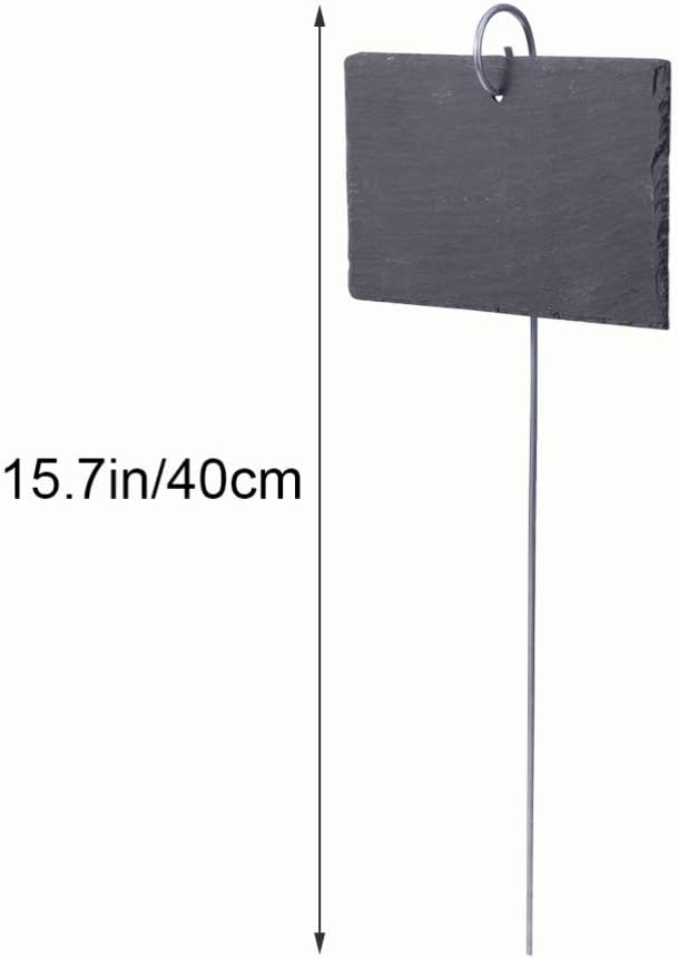 Hemoton Hanging Label with Rust-Resistant Iron Rod 3.93X2.75 Inch Garden Plant Marker Sign for Flower Beds Pots and Planters Outdoor Use