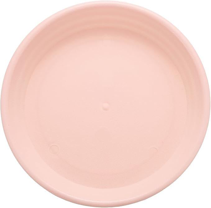 HARFINGTON Plastic Plant Saucer 5.2" Round Drip Trays Flower Pot Saucers Flower Base Bottom Drainage Tray for Indoors Outdoors Planters, Rose Pink