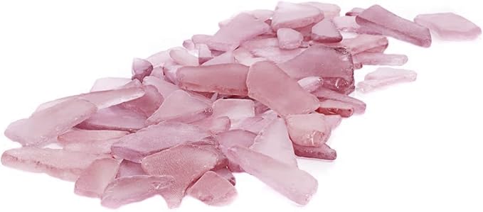 Around 4 Pounds of Decorative Stones Perfect for Aquariums, Vase Fillers, Table Scatter, Scrapbooking and Much More! Beautiful Gems! (Panacea Pink Sea Glass)