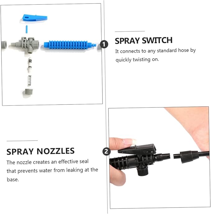 Milisten 4pcs Spray Nozzles Ergonomic Handle for Garden and Agricultural Use Plastic Sprayer Accessories for Outdoor Tasks