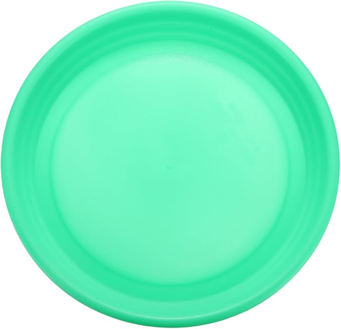 HARFINGTON Plastic Plant Saucer 10.5" Round Drip Trays Flower Pot Saucers Flower Base Bottom Drainage Tray for Indoors Outdoors Planters, Green