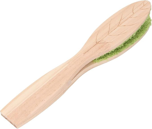 POCREATION Portable Leaf Cleaning Tongs, Wood Handle Fiber Cloth Tool for Indoor Outdoor Plants, Easy Use Cleaner for Garden, Courtyard, Houseplants