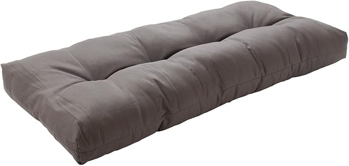 FUNHOME Outdoor Bench Cushion 45 x18 inch with Non-Slip Grips,Water Resistant Porch Swing Cushion,Bench Pillow Pads,Tufted Cushions for Patio Garden Furniture,45" Seat Cushions(Granny Gray)