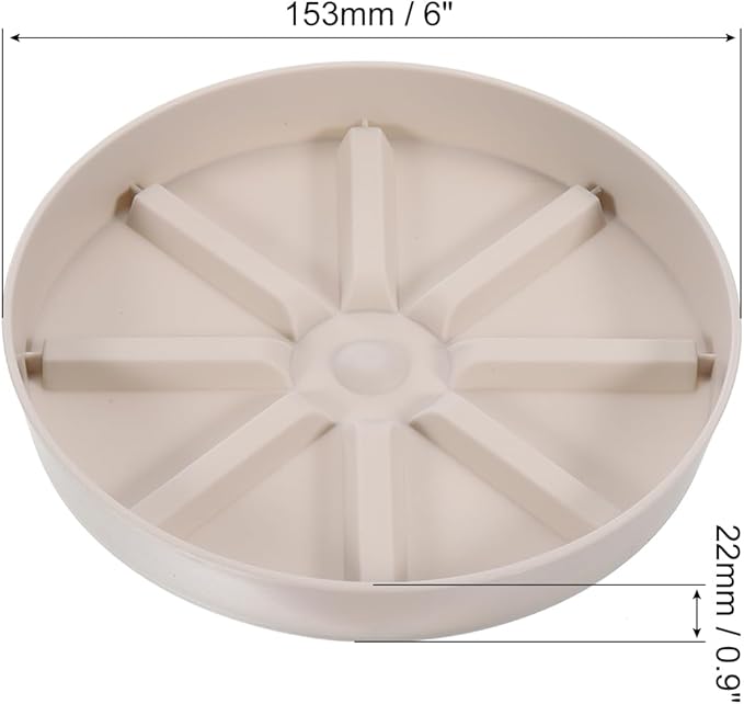 PATIKIL Plant Pot Saucers 6 Inch, 3 Pack Plastic Round Plant Pot Thicker Flower Drip Tray for Indoor Outdoor, White